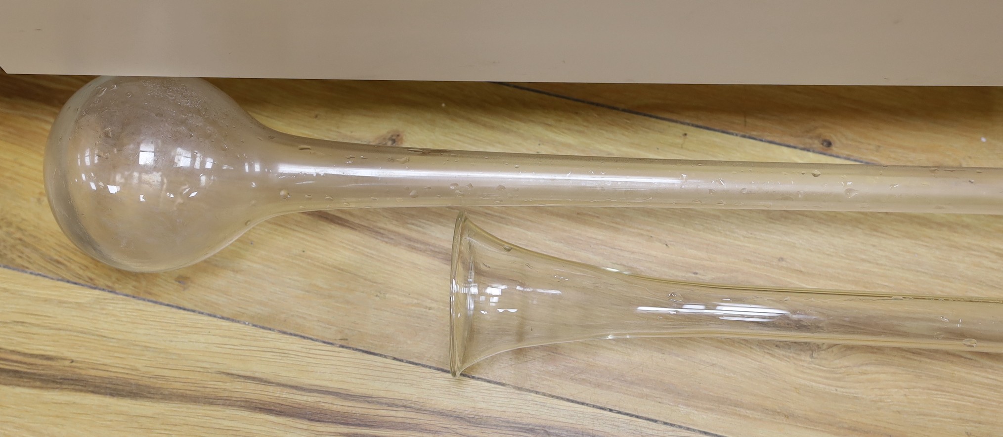 A fluted glass yard of ale and another half yard of ale